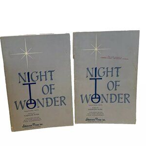 Night Of Wonder Vintage Sheet Music Books Two Copies for Mixed Voices Piano